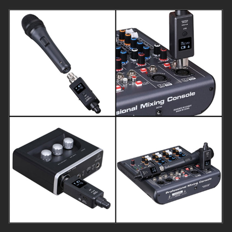 Sistema wireless microfono MTU-002 trasmettitore e ricevitore UHF
