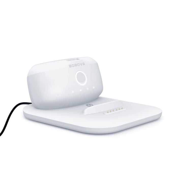 BOBOVR Stazione di ricarica doppia Dock di ricarica magnetico per pacco batteria Quest 3 Head Strap B2, Twin Charger Station