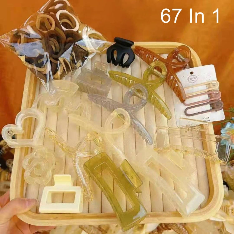 Accessori per capelli combinati Set di anelli per capelli con clip per capelli Fascia per temperamento semplice, 111 In 1, 31 In 1, 67 In 1