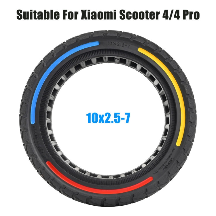 Pneumatici a nido d'ape fuoristrada colorati da 10 x 2,5-7 pollici per Xiaomi Scooter 4/4 Pro, 10 x 2.5-7 (Tricolor), 10 x 2.5-7 (Yellow), 10 x 2.5-7 (Red)