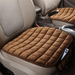 Cuscino del sedile invernale in peluche antiscivolo e senza schienale per auto, Front Row Beige, Front Row Red, Front Row Black, Front Row Coffee