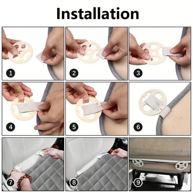 Cuscino del sedile invernale in peluche antiscivolo e senza schienale per auto, Front Row Beige, Front Row Red, Front Row Black, Front Row Coffee