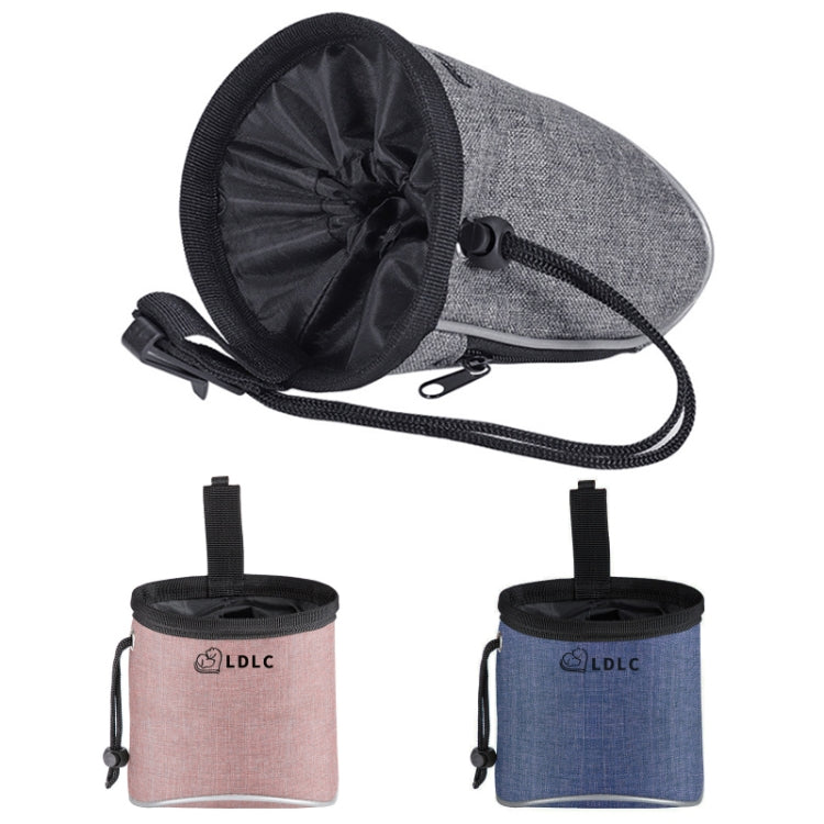 LDLC Outdoor Pet Snack Bag Borsa da addestramento per cani riflettente in tessuto Oxford, Light Pink, Light Grey, Denim Blue