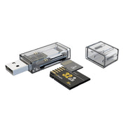 Convertitore OTG da USB a SD/TF Lettore di schede multifunzione 2 in 1, Transparent