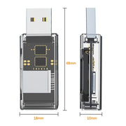 Convertitore OTG da USB a SD/TF Lettore di schede multifunzione 2 in 1, Transparent