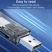 Convertitore OTG da USB a SD/TF Lettore di schede multifunzione 2 in 1, Transparent