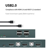 PWAY PW-S7201H Switch KVM HDMI 2 ingressi e 1 uscita Taglierina per schermo video HD 4K