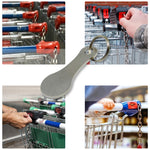 Portachiavi in metallo Gettoni per carrello della spesa Chiavi rimovibili per carrello della spesa, Silver, Black