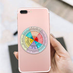 Sentimenti Ruota Emozioni Adesivo per computer cellulare, 2pcs /Set Round