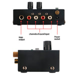 Preamplificatore per giradischi vinile con connettori RCA e TRS