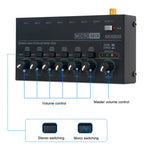 Mixer audio stereo ultracompatto 6 canali MIX600
