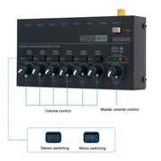 Mixer audio stereo ultracompatto 6 canali MIX600