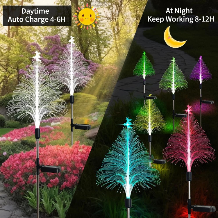 Lampada decorativa per festival incandescente impermeabile per esterni con luce solare per albero di Natale, Star Moon Transparent