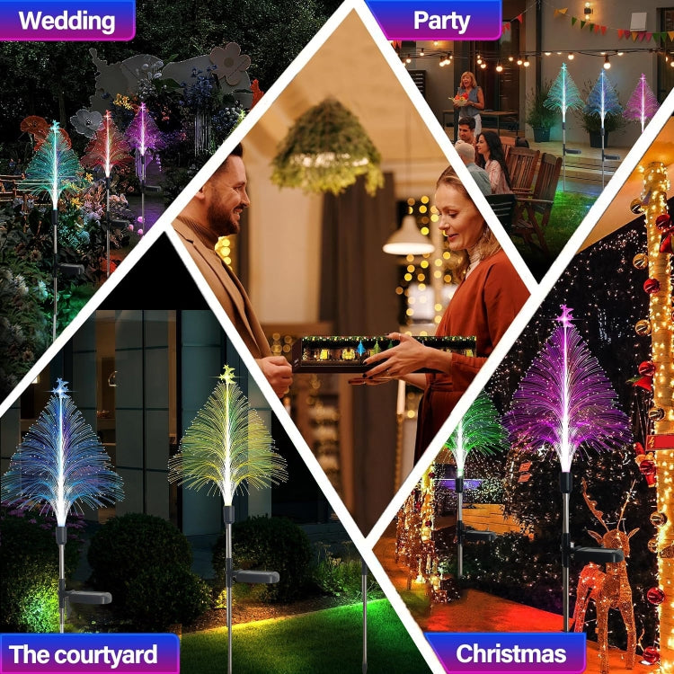Lampada decorativa per festival incandescente impermeabile per esterni con luce solare per albero di Natale, Star Moon Transparent