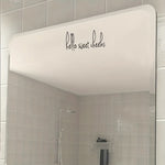 2 pezzi/set adesivi in vinile impermeabili e antiolio adesivi decorativi a specchio, Hello sweet cheeks, You look amazing