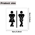 Adesivo per porta sanitaria da uomo e da donna Adesivo in PVC impermeabile antiolio in materiale opaco, Men Women