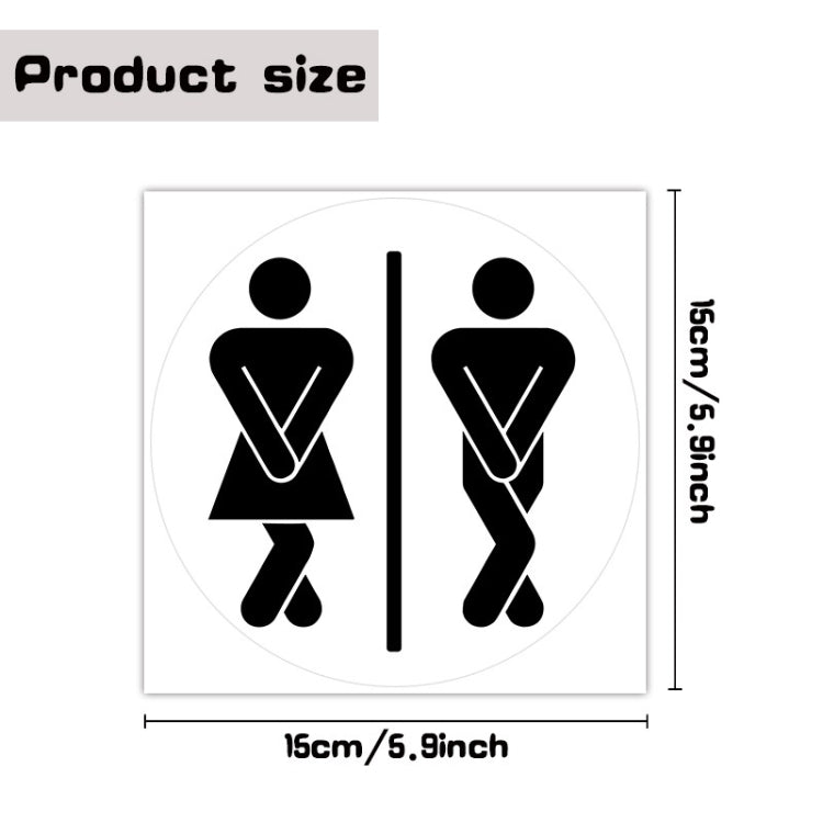 Adesivo per porta sanitaria da uomo e da donna Adesivo in PVC impermeabile antiolio in materiale opaco, Men Women