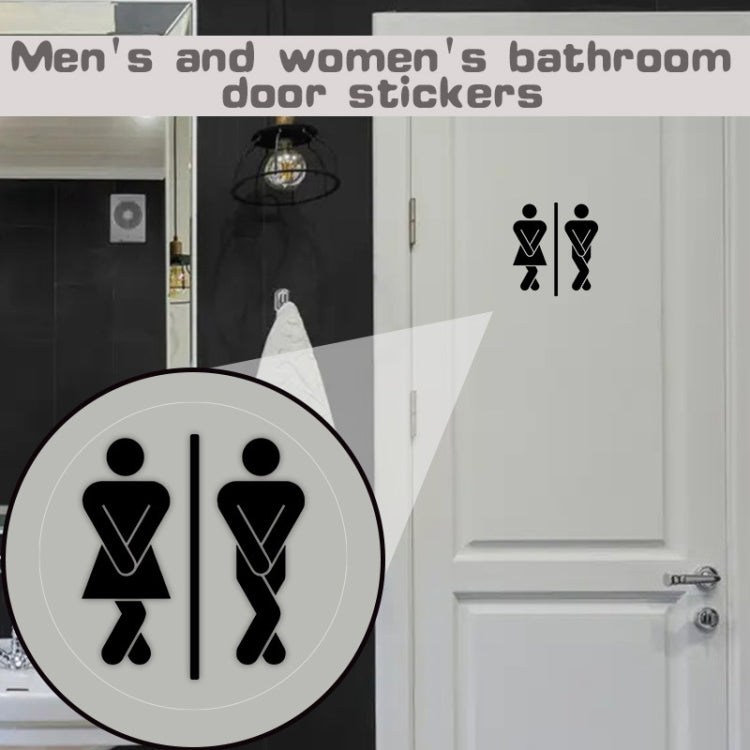 Adesivo per porta sanitaria da uomo e da donna Adesivo in PVC impermeabile antiolio in materiale opaco, Men Women