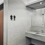 Adesivo per porta sanitaria da uomo e da donna Adesivo in PVC impermeabile antiolio in materiale opaco, Men Women