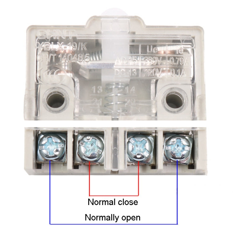 Inserti per interruttori a pedale Microinterruttori di corsa auto-ripristinanti Accessori Limitatori miniaturizzati, CHINT YBLX-19/K