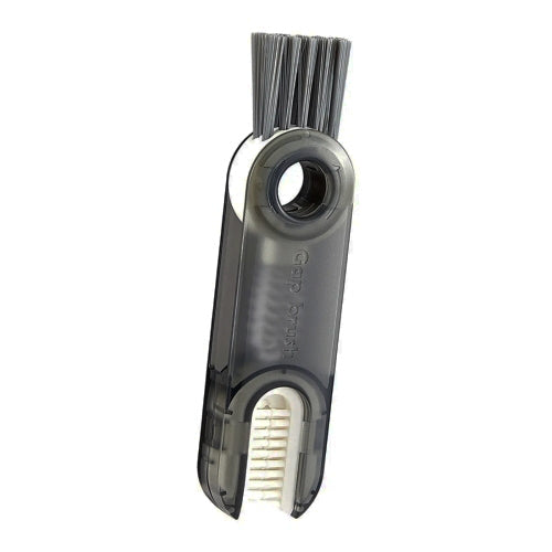 Pulitore per scanalature del coperchio della bottiglia d'acqua 3 in 1 a forma di U. Spazzola per la pulizia del coperchio della tazza
