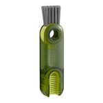 Pulitore per scanalature del coperchio della bottiglia d'acqua 3 in 1 a forma di U. Spazzola per la pulizia del coperchio della tazza