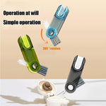 Pulitore per scanalature del coperchio della bottiglia d'acqua 3 in 1 a forma di U. Spazzola per la pulizia del coperchio della tazza