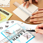 Righello per cancelleria per l'apprendimento del righello quadrato a T in plastica