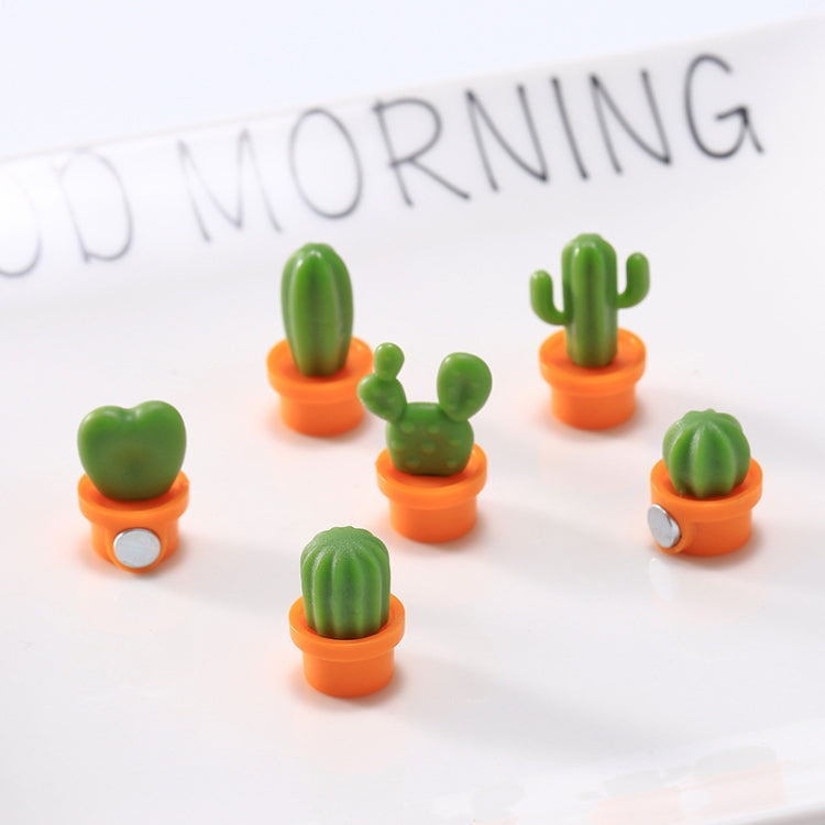 6 pezzi/set adesivi per frigorifero cactus adesivi magnetici per cartoni animati con messaggio verde