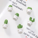 6 pezzi/set adesivi per frigorifero cactus adesivi magnetici per cartoni animati con messaggio verde