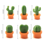 6 pezzi/set adesivi per frigorifero cactus adesivi magnetici per cartoni animati con messaggio verde