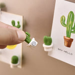 6 pezzi/set adesivi per frigorifero cactus adesivi magnetici per cartoni animati con messaggio verde