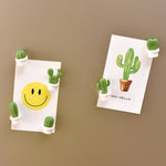 6 pezzi/set adesivi per frigorifero cactus adesivi magnetici per cartoni animati con messaggio verde