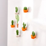 6 pezzi/set adesivi per frigorifero cactus adesivi magnetici per cartoni animati con messaggio verde