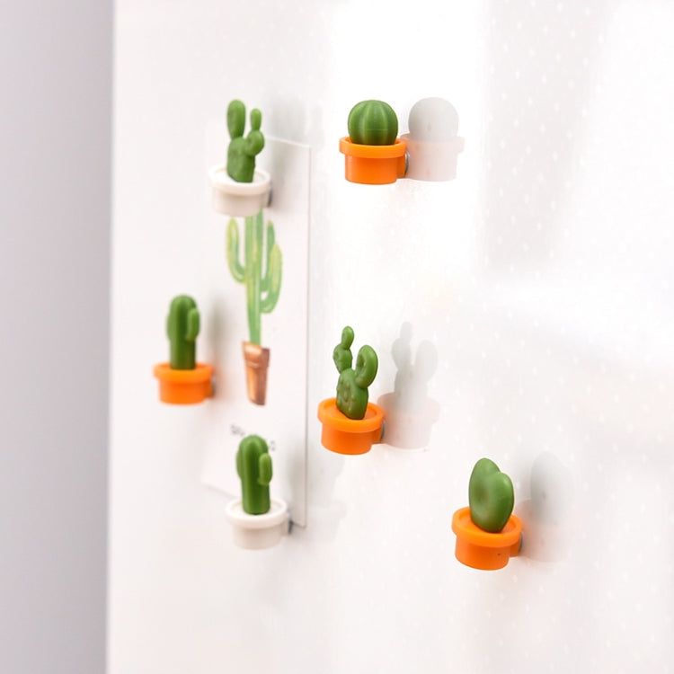 6 pezzi/set adesivi per frigorifero cactus adesivi magnetici per cartoni animati con messaggio verde