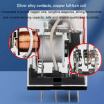 Piccolo relè elettromagnetico YIJIA YJ2N-GS a 8 pin a 2 vie, YIJIA YJ2N-GS