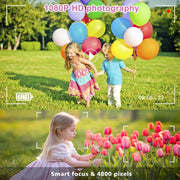 Fotocamera digitale per bambini S2 da 2,4 pollici con schermo ribaltabile a 180 gradi 1080P HD con supporto