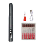 HX-08 Strumenti portatili per rimozione manicure e lucidatura con ricarica USB per nail art domestici, HX-08 (Grey)