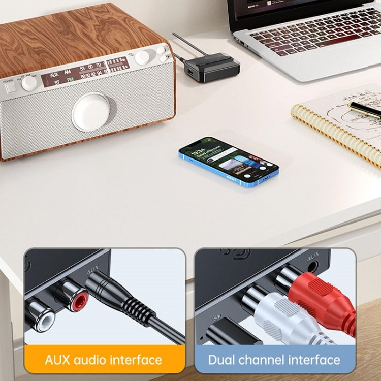 Ricevitore Bluetooth 5.3 Funzione NFC Amplificatore stereo ad adattatore wireless, T59