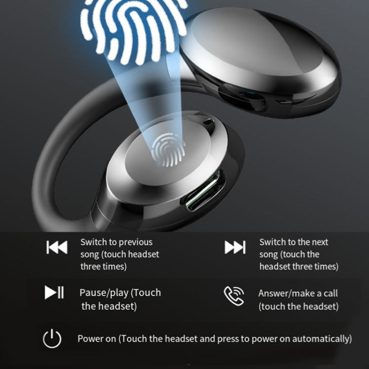 Auricolari wireless sportivi con gancio per l'orecchio