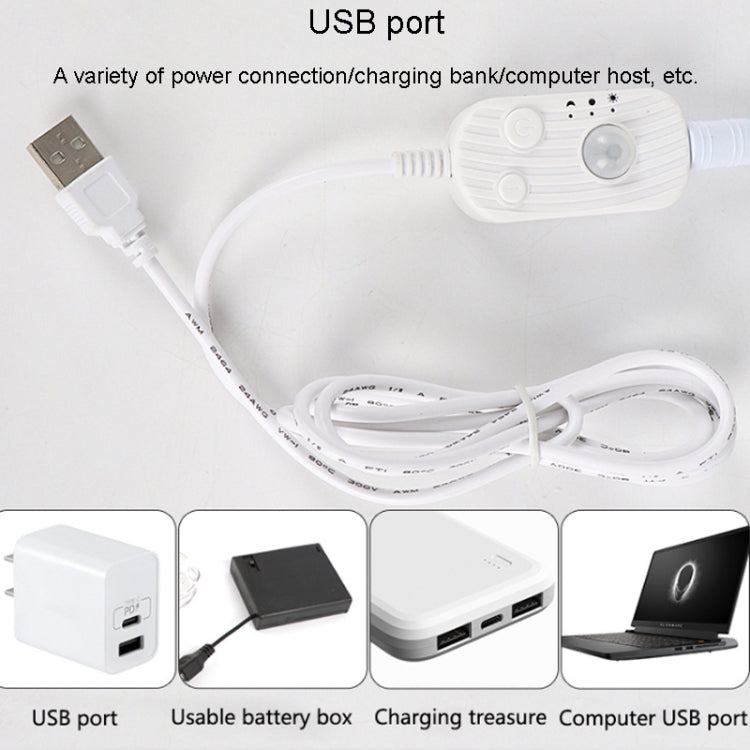 Striscia luminosa flessibile con sensore corpo LED da 2 m Striscia luminosa USB con sensore intelligente
