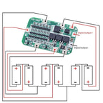 Scheda protezione batteria litio 18650 6 corde 22-24V