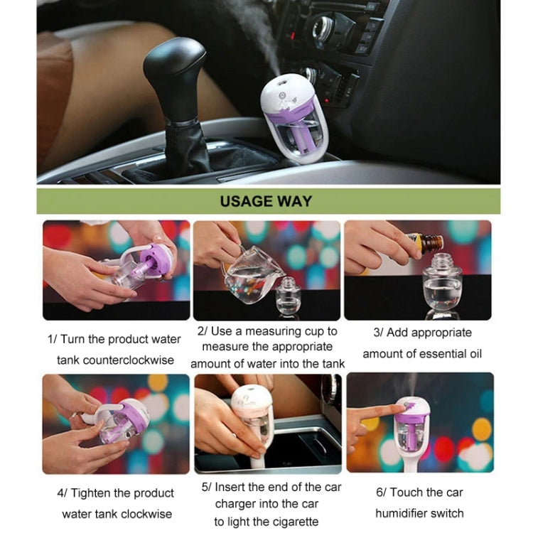 Purificatore d'aria per aromaterapia umidificatore spray agli ioni negativi per auto