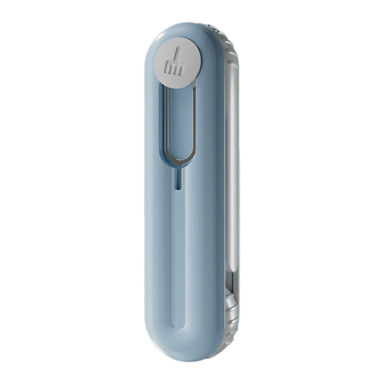 Spazzola per la pulizia multifunzione per la pulizia degli auricolari Bluetooth, strumento per la rimozione della polvere del telefono, Sky Blue, Grey
