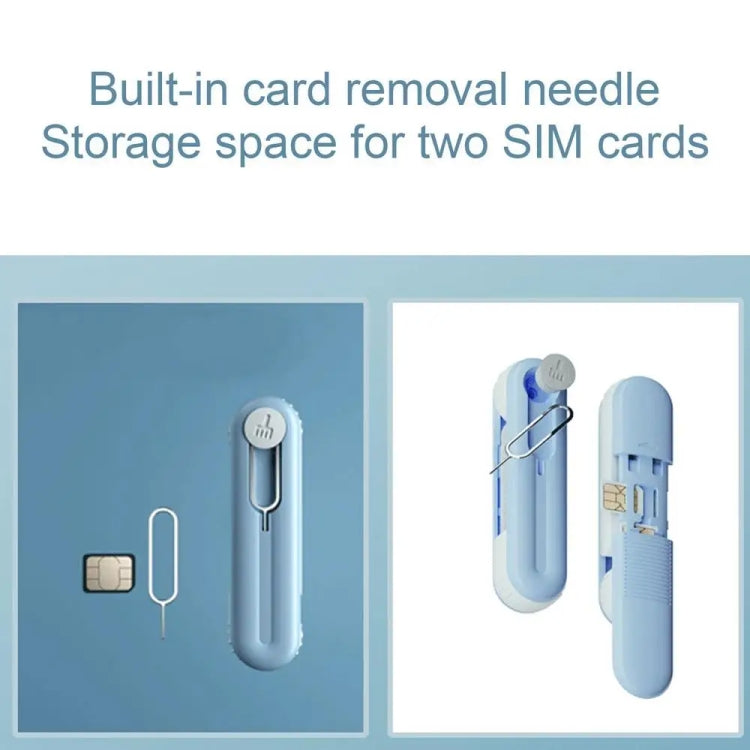 Spazzola per la pulizia multifunzione per la pulizia degli auricolari Bluetooth, strumento per la rimozione della polvere del telefono, Sky Blue, Grey