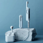Spazzola per la pulizia multifunzione per la pulizia degli auricolari Bluetooth, strumento per la rimozione della polvere del telefono, Sky Blue, Grey