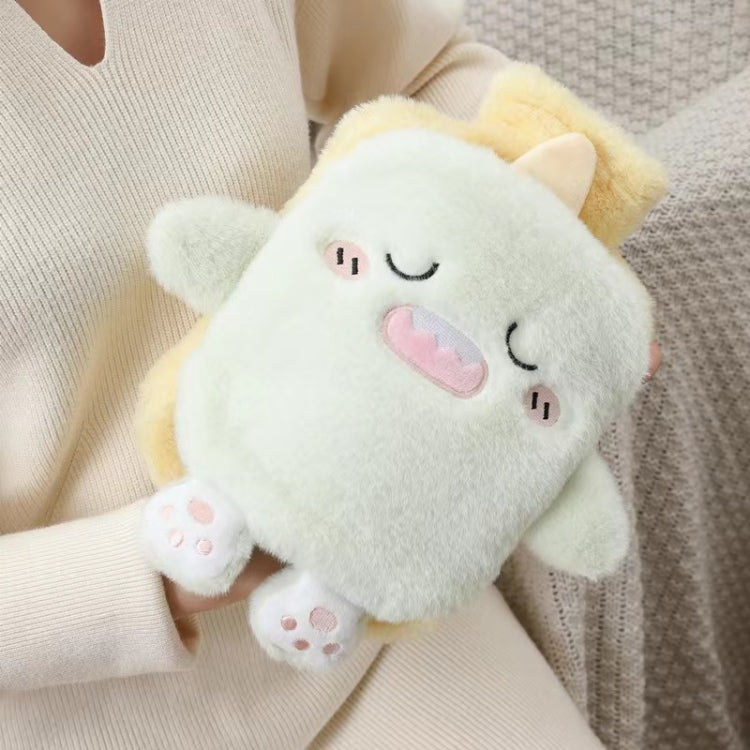 Borsa per acqua calda da 1 litro, scaldamani in peluche a due mani, Black and White Puppy, Brown Bear, Fruit Green Frog, Yellow Duck, Pink Bunny, Consortium, Naughty Cat, Little Brown Bear, Little White Rabbit