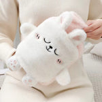 Borsa per acqua calda da 1 litro, scaldamani in peluche a due mani, Black and White Puppy, Brown Bear, Fruit Green Frog, Yellow Duck, Pink Bunny, Consortium, Naughty Cat, Little Brown Bear, Little White Rabbit