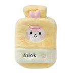 Borsa per acqua calda da 1 litro, scaldamani in peluche a due mani, Black and White Puppy, Brown Bear, Fruit Green Frog, Yellow Duck, Pink Bunny, Consortium, Naughty Cat, Little Brown Bear, Little White Rabbit