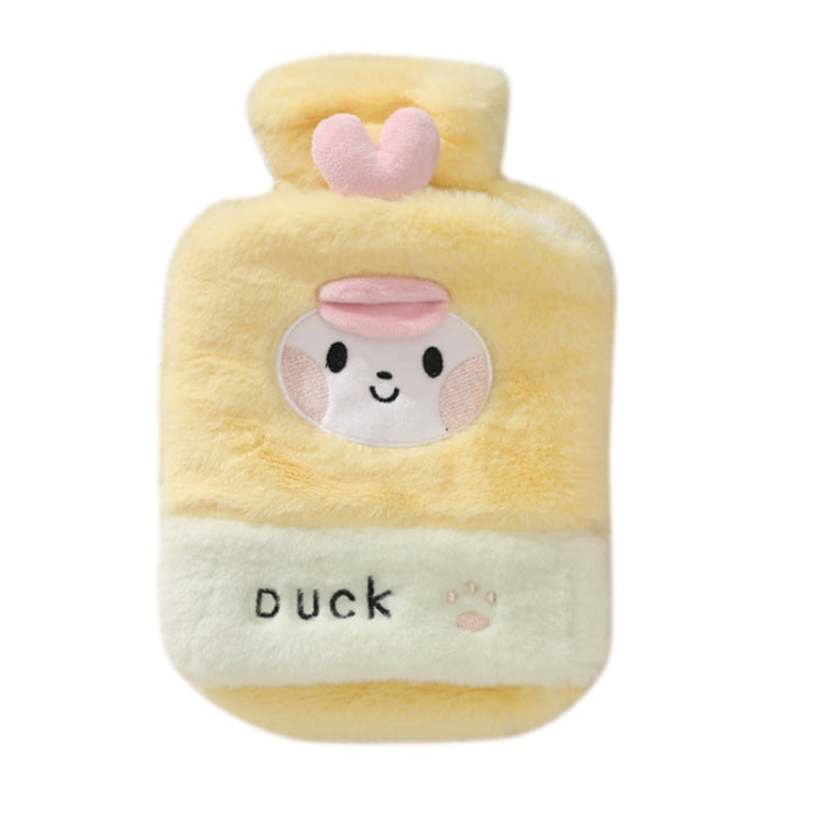 Borsa per acqua calda da 1 litro, scaldamani in peluche a due mani, Black and White Puppy, Brown Bear, Fruit Green Frog, Yellow Duck, Pink Bunny, Consortium, Naughty Cat, Little Brown Bear, Little White Rabbit